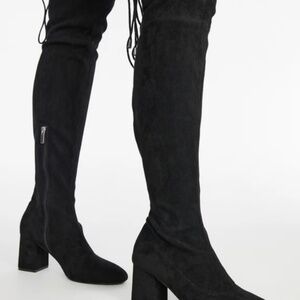 DAUPHINE HEELED BOOTS, BLACK, SIZE 9